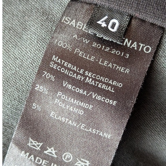 Isabel Benenato Black Leather Drawstring Leggings US 4–6 - Picture 8 of 11